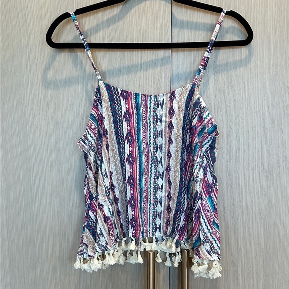 Hayden Multicolor Striped Camisole with Fringe - Picture 6 of 8